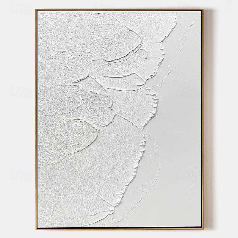 3d wit olieverfschilderij met de hand geschilderd olieverfschilderij met dikke textuur beige wit schilderij op canvas abstract getextureerd olieverfschilderij voor muurkunst schilderij voor woonkamer 2025 - $131.99 –P8