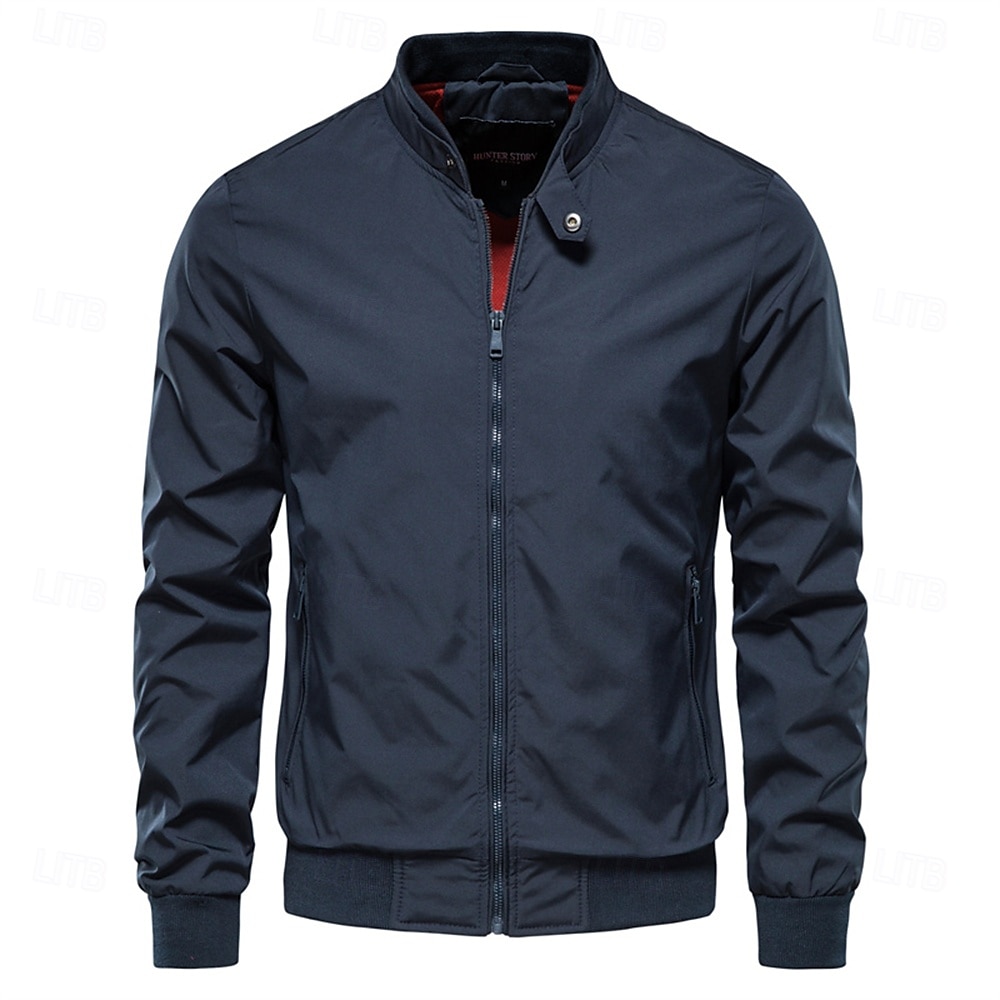 Homens jaqueta leve Jaqueta Corta-Vento Jaqueta Esportiva Casual / Diário Primavera & Outono Casual Padrão Preto Verde Azul Escuro Bege Casaco de 2026 por $57.99 –P5