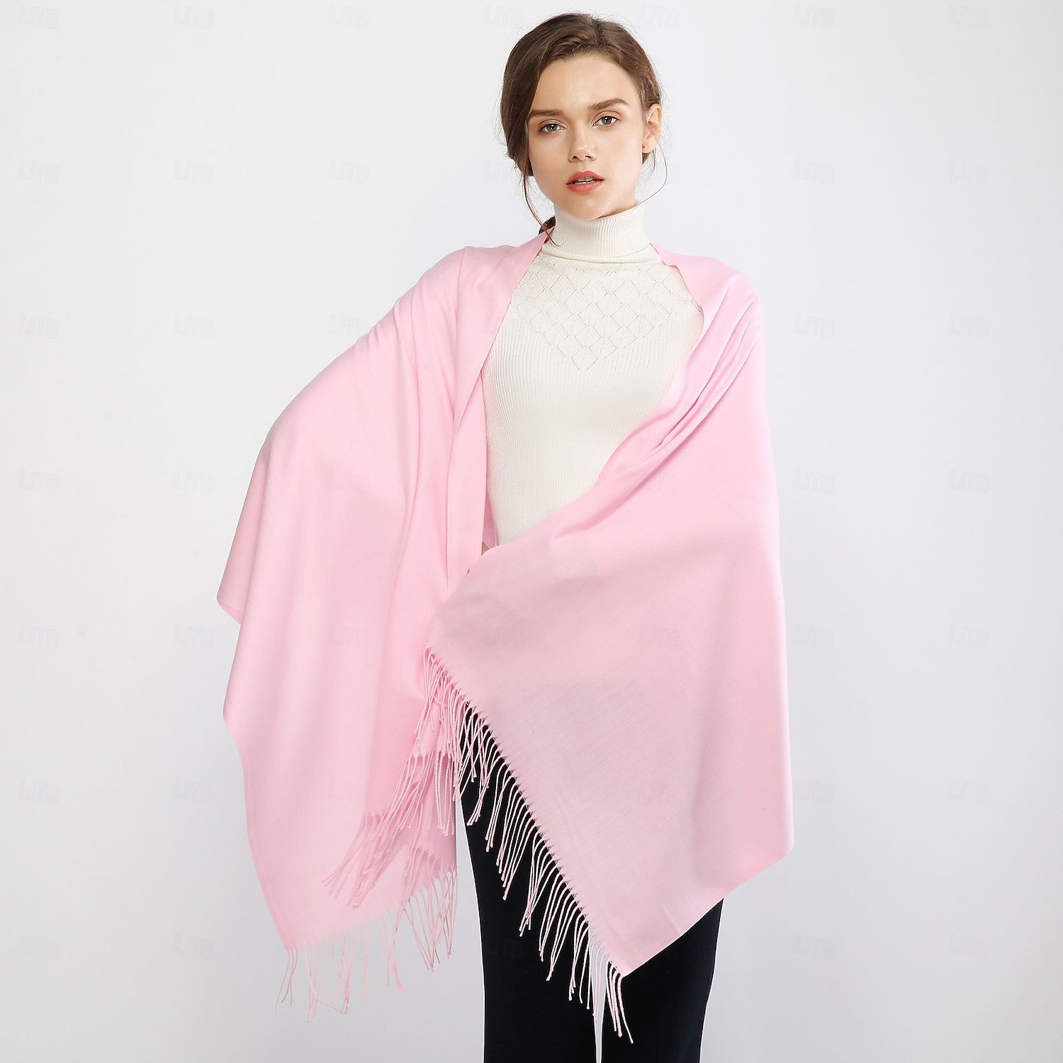kvinners skjerf pashmina sjal og omslag til kveldskjole brudepike bryllup brude vinter varme lange store skjerf 2025 - $24.99 –P25