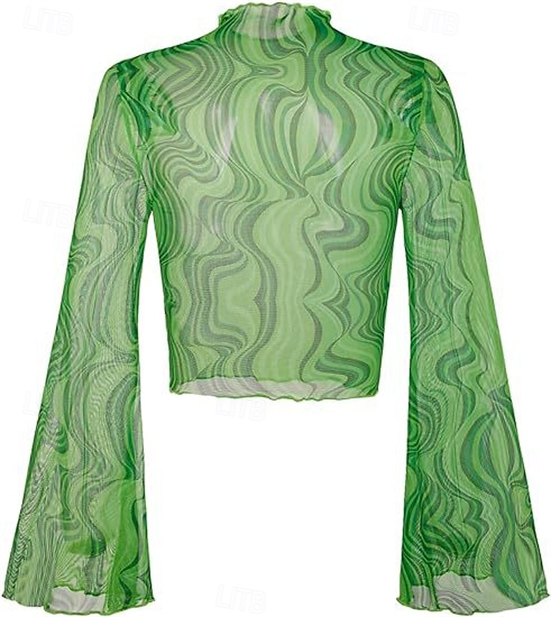 Retrò Vintage Anni '70 Disco Crop Top Hippie Stampa Per donna Giorno dei Re Mascherata Festa / Sera Parata dell'Orgoglio Mese dell'orgoglio Adulti Top del 2025 a $17.99 –P17