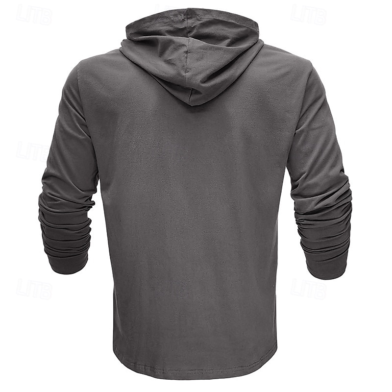 Hombre Sudadera Negro Blanco Verde Ejército Azul Real Caqui Con Capucha Plano Deporte Diario Festivos Algodón Ropa de calle Básico Casual Primavera & Otoño Ropa Sudaderas con capucha Sudaderas 2025 - $23.99 –P6
