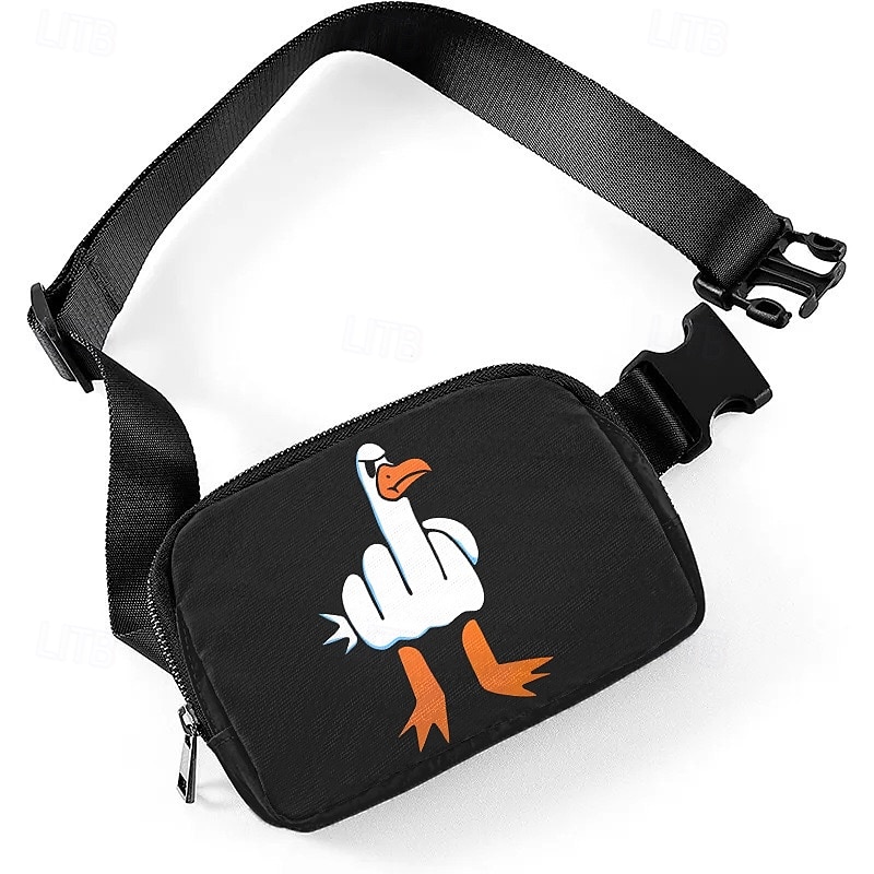 hauska hanhikuvioinen vyölaukku säädettävällä hihnalla - omituinen crossbody-fannyreppu arkeen 2025 - $18.99 –P3