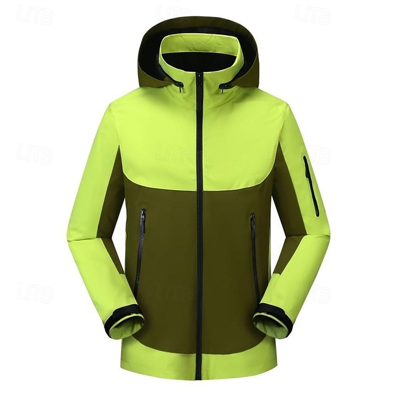 Homens Jaqueta Softshell Jaqueta de Trilha Ao ar livre Bloco de cor Prova-de-Água A Prova de Vento Respirável Jaqueta leve Jaqueta corta-vento Viajar Preto Branco Azul Laranja Verde de 2025 por $44.79 –P9