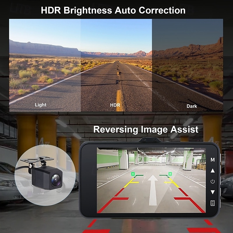 2025年 X9 1440P 新デザイン / HD / リアカメラ付き 車のDVR １７０度 広角の 4 インチ IPS ダッシュカム ととも​​に WIFI / ナイトビジョン / G-Sensor 4 赤外線LED カーレコーダー  コレクション – $96.99 –P12