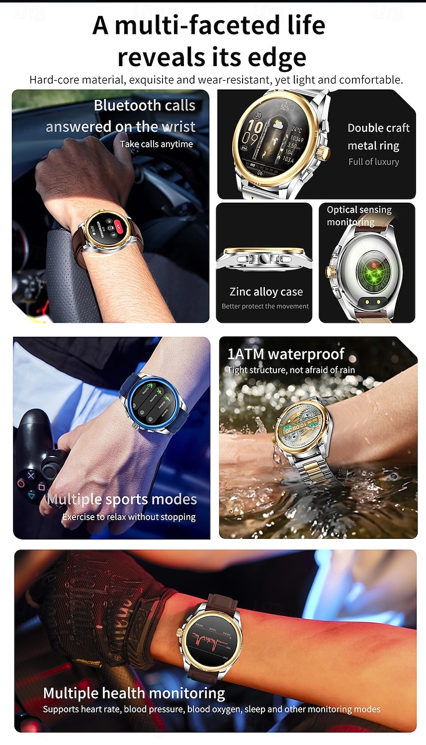 iMosi KC83 Smart Watch 1.43 inch Smartwatch Fitness Running Watch Bluetooth Pedometer Call Reminder Activity Tracker Compatible with Android iOS Women Men Hands-Free Calls Waterproof Media Control IP 2025 - $68.99 –P2