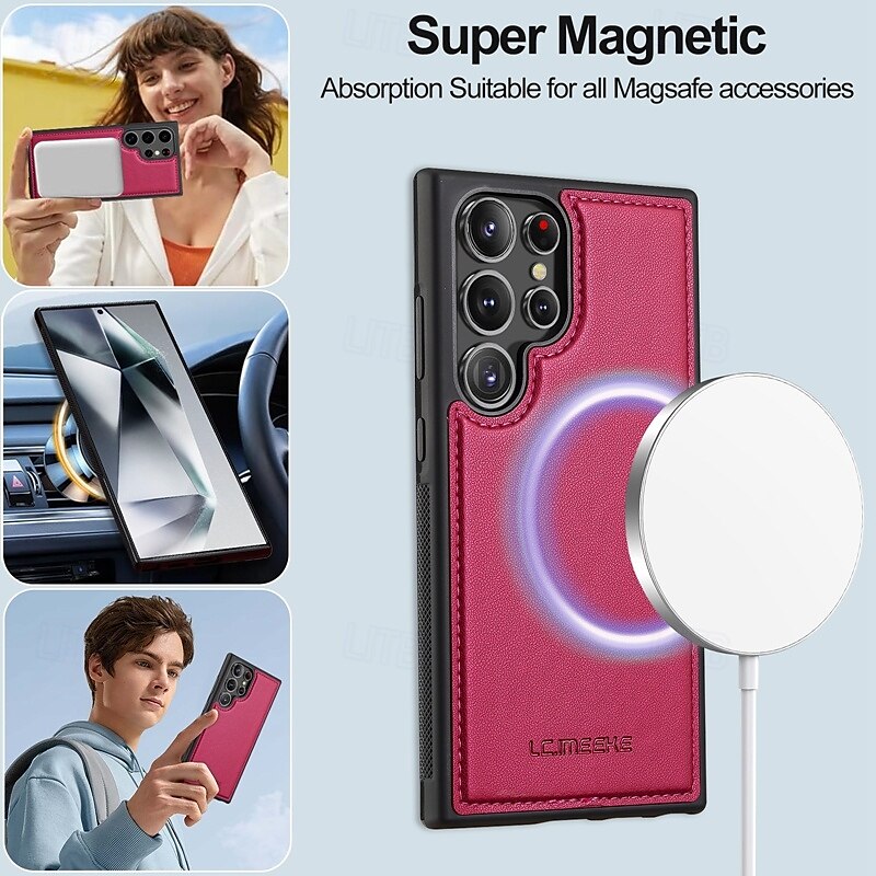 Phone Case For Samsung Galaxy S24 Ultra Plus S23 Ultra Plus S22 Plus  Ultra S21 FE A55 A35 A25 A15 5G A54 A34 A14 S20 FE S25 Ultra Back Cover Wallet Case with Stand Holder Detachable with Wrist Strap 2025 - $21.99 –P10
