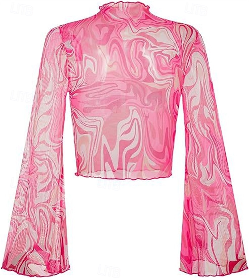 Retrò Vintage Anni '70 Disco Crop Top Hippie Stampa Per donna Giorno dei Re Mascherata Festa / Sera Parata dell'Orgoglio Mese dell'orgoglio Adulti Top del 2025 a $17.99 –P11