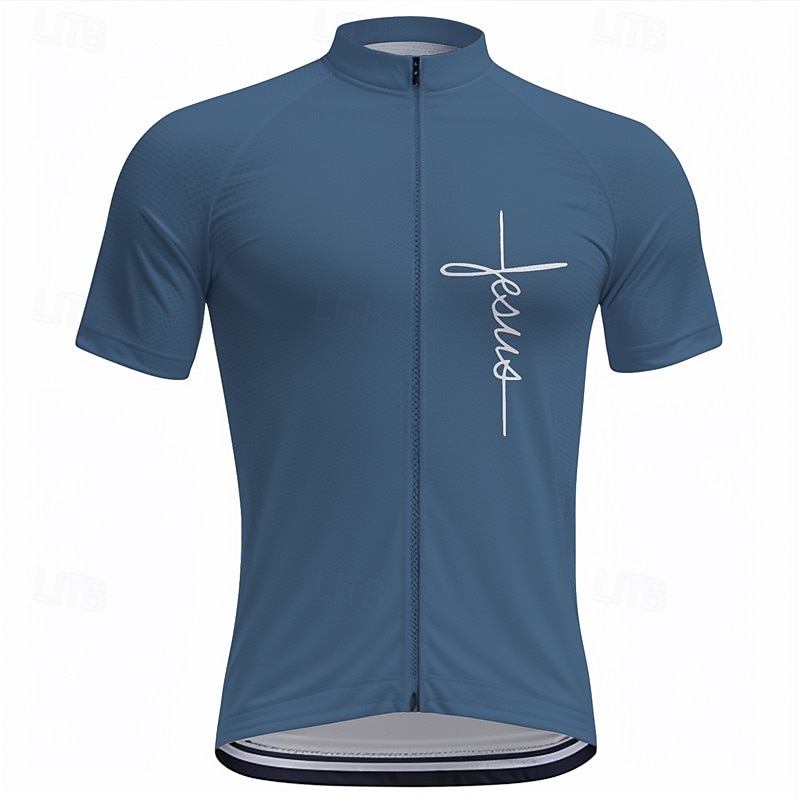 Męskie Koszulka rowerowa Graficzny Krótki rękaw Rower Tee Tshirt Top z 3 tylnymi kieszeniami Kolarstwo górskie Kolarstwie szosowym Szybkie wysychanie Suwak przedni Odprowadzające wilgoć Sport 2026 - $30.99 –P2