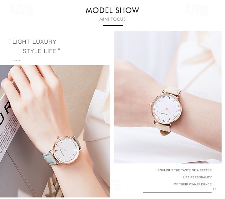 MINI FOCUS Women Quartz Watch Wrist Watch Creative Large Dial Waterproof Business Waterproof Leather Watch 2025 - $32.99 –P9