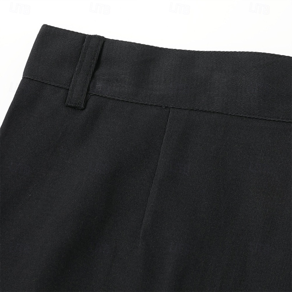 Men's Trousers Chinos Summer Pants Casual Pants Zipper Plain Comfort Breathable Full Length Casual Daily Holiday Fashion Basic Black Khaki Micro-elastic 2025 - $25.99 –P11