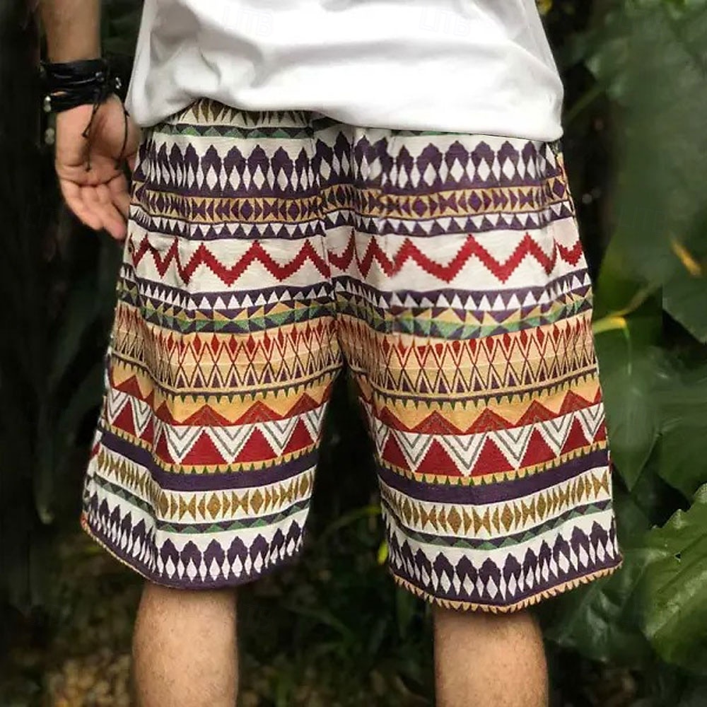 Homens Estampa Geométrica Calção Justo de Natação Shorts de Natação Bermuda de Surf Cintura Média Moda Roupa de rua Designer Casual Diário Feriado Bolsos Com Cordão Cintura elástica Designer Roupa de 2025 por $17.99 –P2
