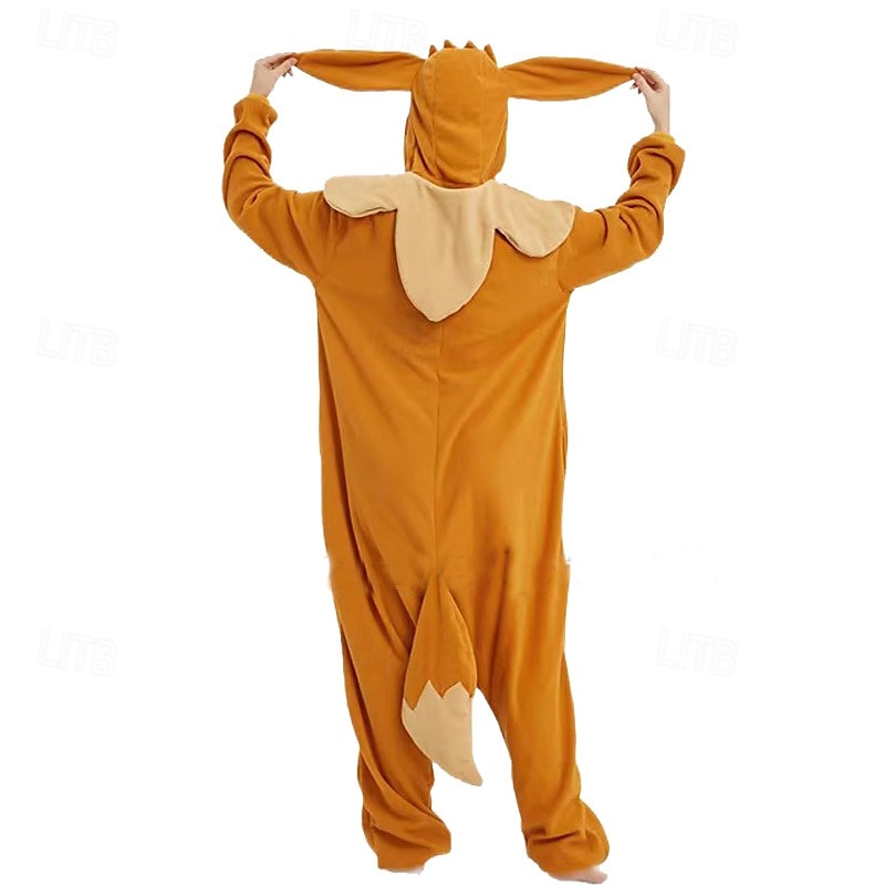 Lasten Aikuisten Eläin Ryhmäpuku Onesie-asu Karnevaali puku Piirretty Eevee Pyjamahaalarit Kigurumi Pyjama Viehätys Hauska puku varten Miehet ja naiset Pojat ja tytöt Karnevaali Sarjakuva 2025 - $51.99 –P3