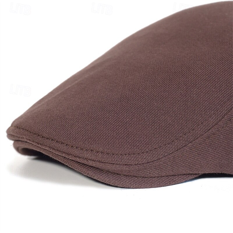 Per uomo Cappello basco Cappello Ascot Cappello da strillone Nero Blu marino Cotone Di tendenza Informale Strada Giornaliero Liscio Regolabile Crema solare Traspirante del 2025 a $12.99 –P8