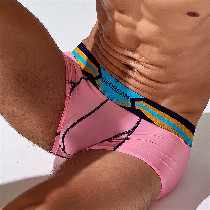 Herren 1 pc Unterwäsche Boxer Boxer-Shorts Nylon Atmungsaktiv Weich Komfortabel Farbblock Buchstabe Mittlere Hüfthöhe Schwarz Weiß 2025 - $10.49 –P1