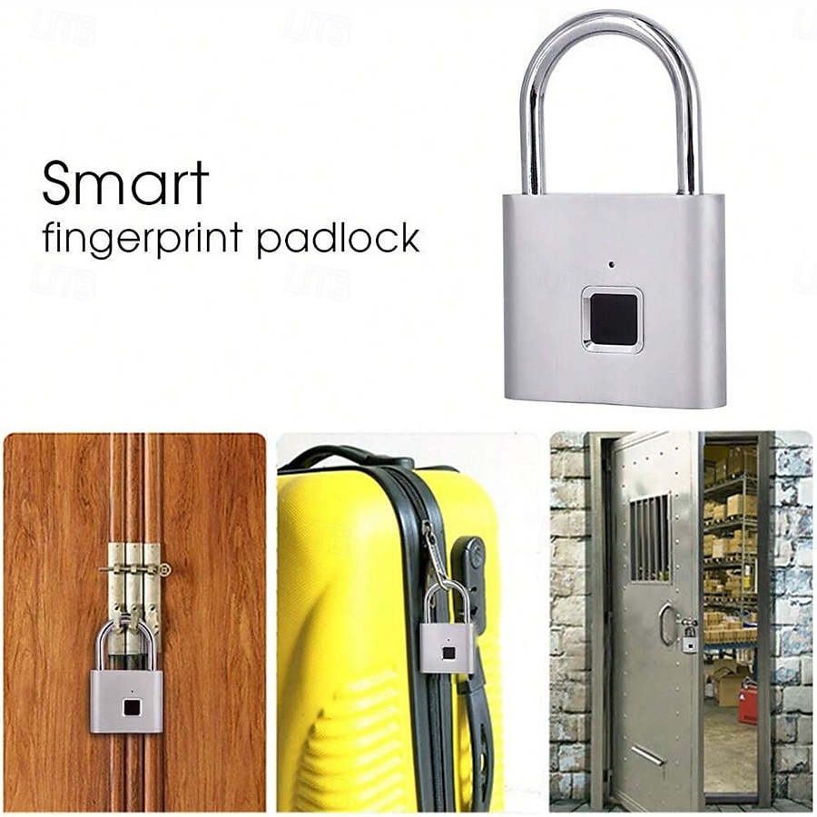 Fingerprint Lock Keyless Waterproof Anti-Theft Smart Lock Fingerprint Padlock Zinc Alloy Intelligent Safety Electronic DoorLock 2025 - $28.99 –P11