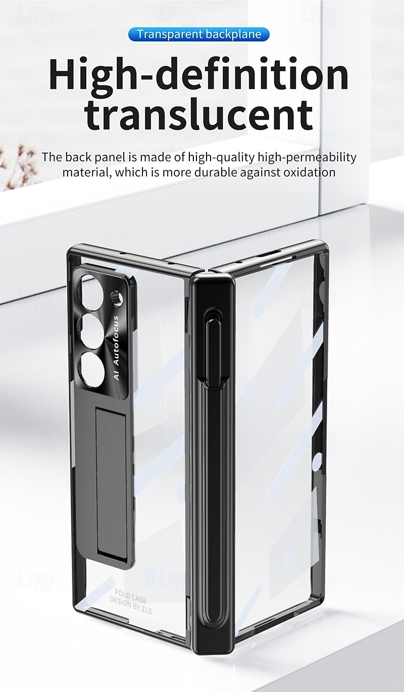 телефон Кейс для Назначение SSamsung Galaxy Z-сгиб 6 Z Fold 5 Z Fold 4 Z Fold 3 Кейс на заднюю панель со стендом и протектор экрана Магнитный Ретро броня ПК Металл 2025 - $34.99 –P2
