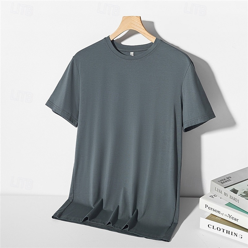 Men's Running T-Shirt Short Sleeve Tee Tshirt Casual Athleisure Breathable Quick Dry Soft Gym Workout Running Walking Sportswear Activewear Solid Colored Dark Grey Black White 2025 - $7.99 –P2