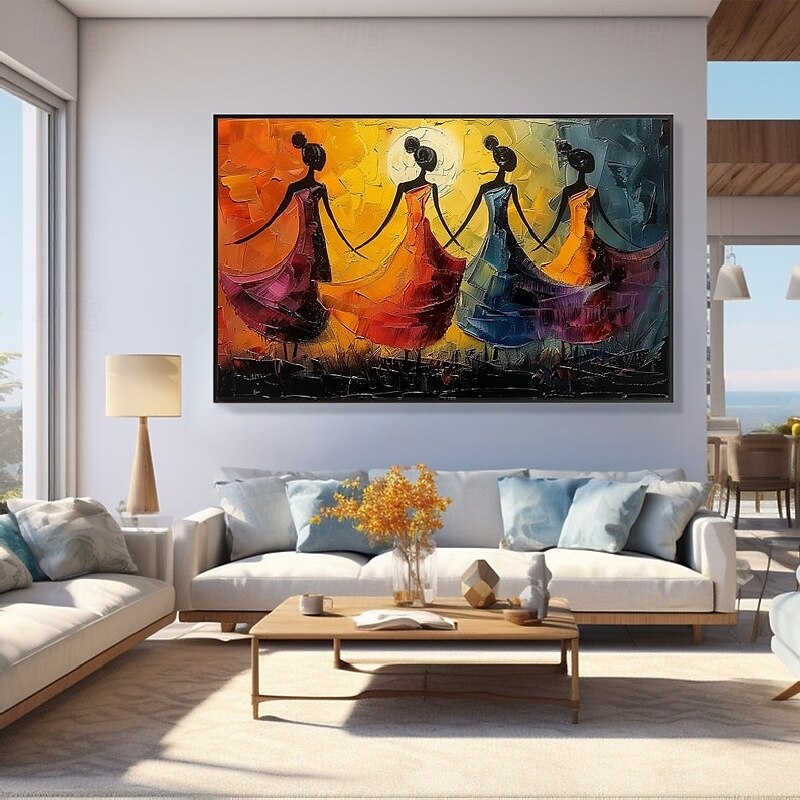 balletdansers olieverfschilderij handgeschilderd canvas kunst sierlijke metgezellen abstract schilderij van twee vrienden moderne inrichting handgemaakte minimalistische kunstwerk olieverfschilderij 2025 - $75.99 –P2