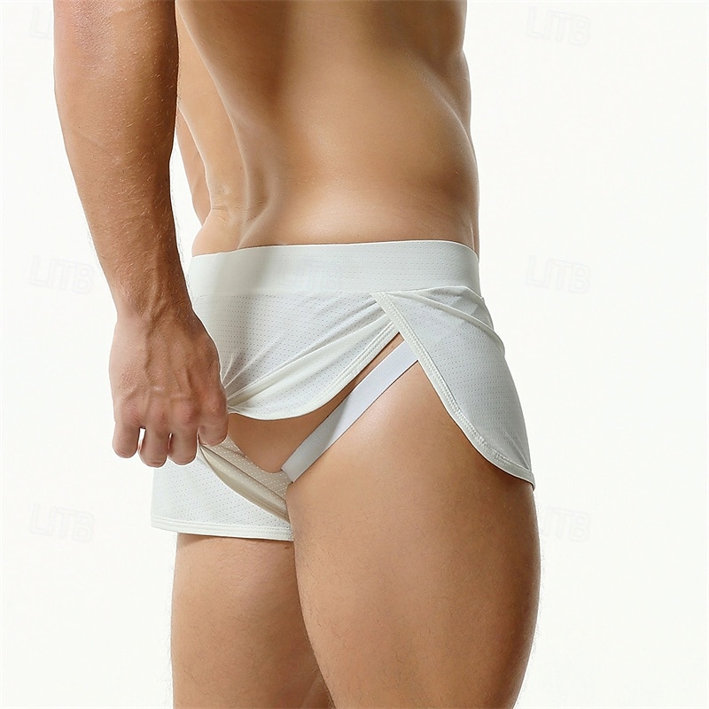 Herren 1 pc Unterwäsche Boxer Boxer-Shorts Nylon Atmungsaktiv Weich Komfortabel Glatt Mittlere Hüfthöhe Weiß Rosa 2025 - $12.99 –P6