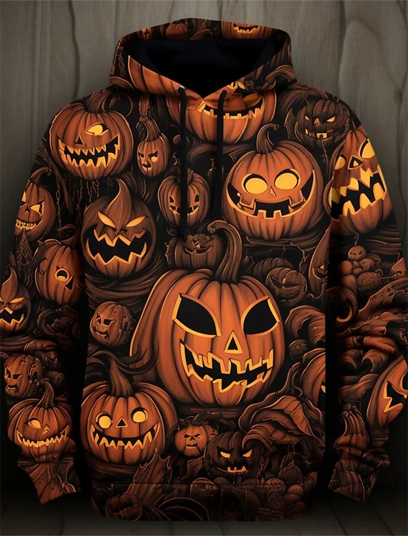 předvečer Všech svatých Dýně Kapuce Pullover Anime 3D Přední kapsa Grafika Pro Pro páry Pánské Dámské Dospělé předvečer Všech svatých Karneval Plesová maškaráda 3D tisk Párty Běžné / Denní 2025 - $29.99 –P4