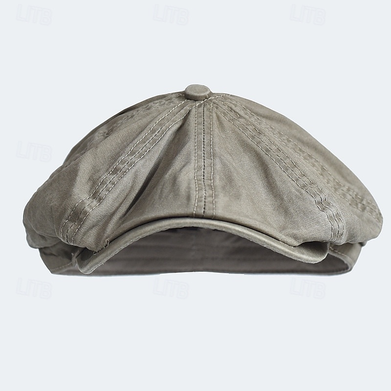 Férfi Vadászsapka Ascot Hat Newsboy Hat Fekete Kék Pamut Divat Alkalmi Utca Napi Sima Állítható Fényvédő Légáteresztő 2025 - $12.99 –P3