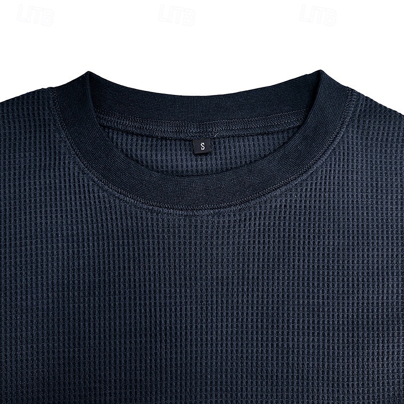 Per uomo Camicia a nido d'ape Camicia a Maniche Lunghe Manica Lunga Girocollo Autunno & Inverno Semplice Quadri Abbigliamento Sportivo Casual Sport Ricreativo Uscire Palestra Nero Bianco Borgogna del 2026 a $20.99 –P4