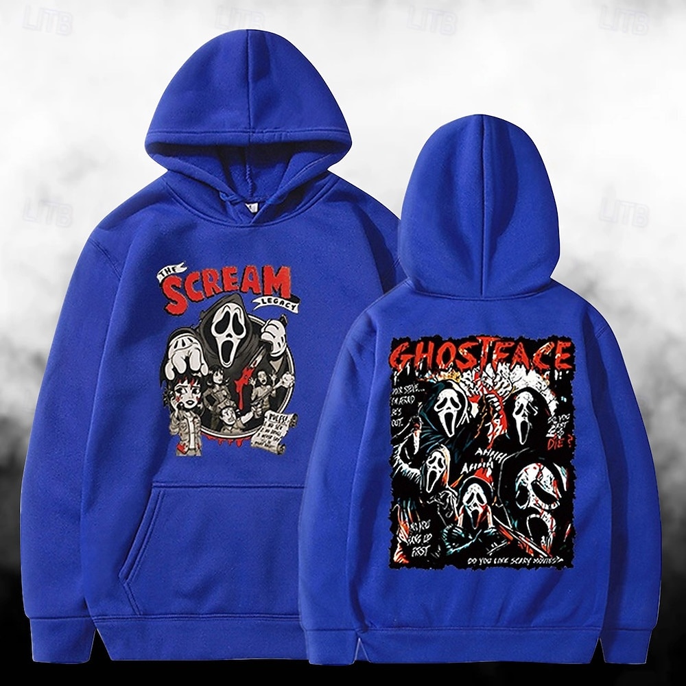 předvečer Všech svatých Výkřik Ghostface Kostlivec Kapuce Tisk Přední kapsa Grafika Pro Pro páry Pánské Dámské Dospělé předvečer Všech svatých Karneval Plesová maškaráda Horká ražba předvečer Všech 2025 - $30.99 –P8