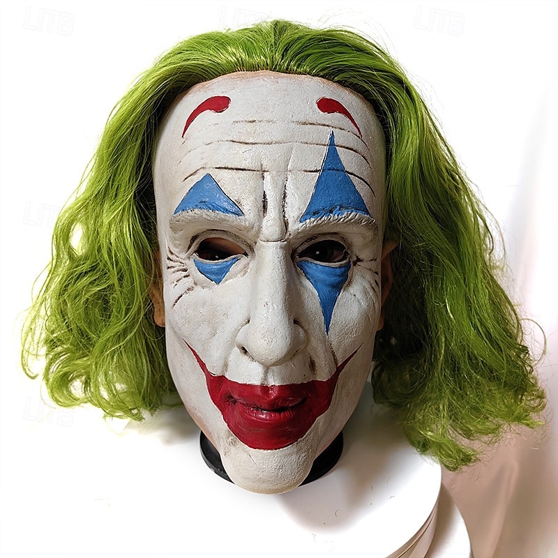 Schrecklicher Joker 2 Clown King Kong Maske Voller Kopf Realistische Maske Erwachsene Herren Damen Gruseliges Kostüm Party Halloween Karneval Einfaches Karnevalskostüm 2025 - $33.99 –P6