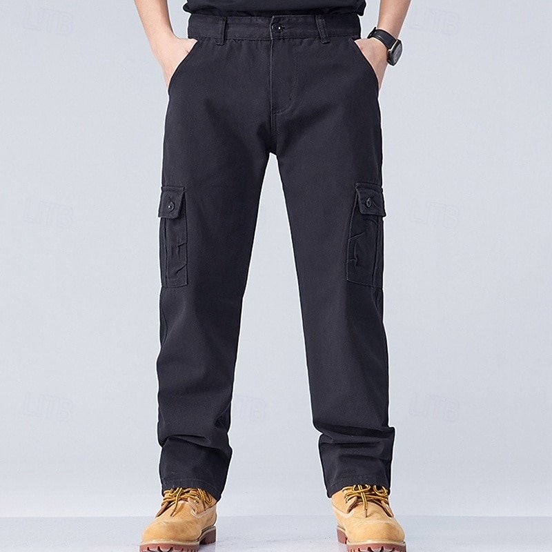 Voor heren Cargohosen Broek Werkbroeken Knop Meerdere zakken Effen Draagbaar Buiten Dagelijks Kamperen&Wandelen Modieus Klassiek Zwart Leger Groen 2026 - $26.99 –P6