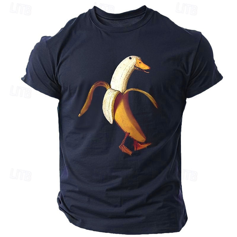 Männer Lustiges Bananen-Ente Grafik T-Shirt Eigenwilliges Geschenk Tee 2026 - $17.49 –P5