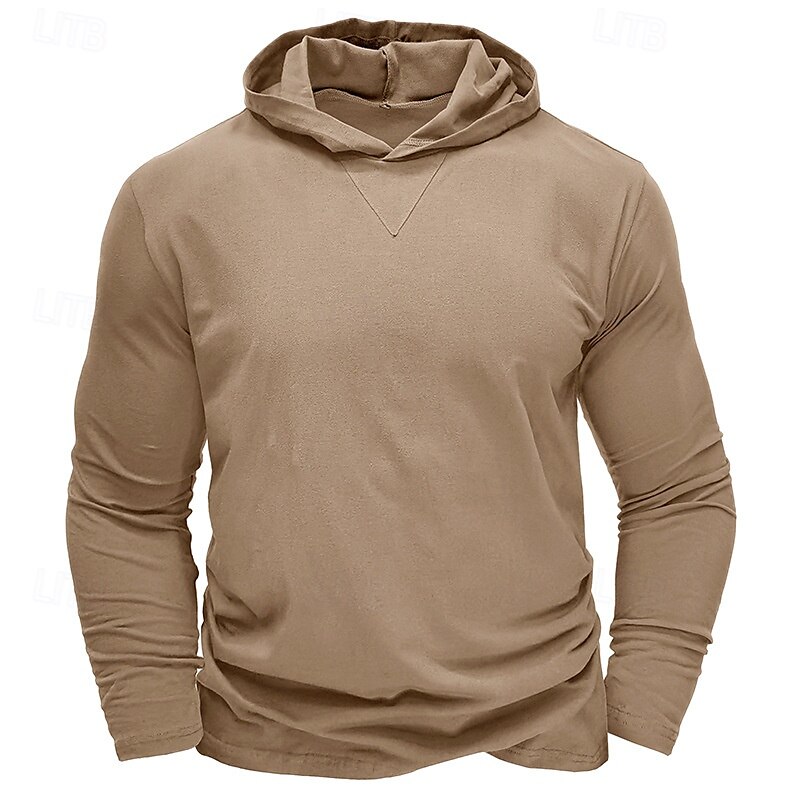Hombre Sudadera Negro Blanco Verde Ejército Azul Real Caqui Con Capucha Plano Deporte Diario Festivos Algodón Ropa de calle Básico Casual Primavera & Otoño Ropa Sudaderas con capucha Sudaderas 2025 - $23.99 –P1