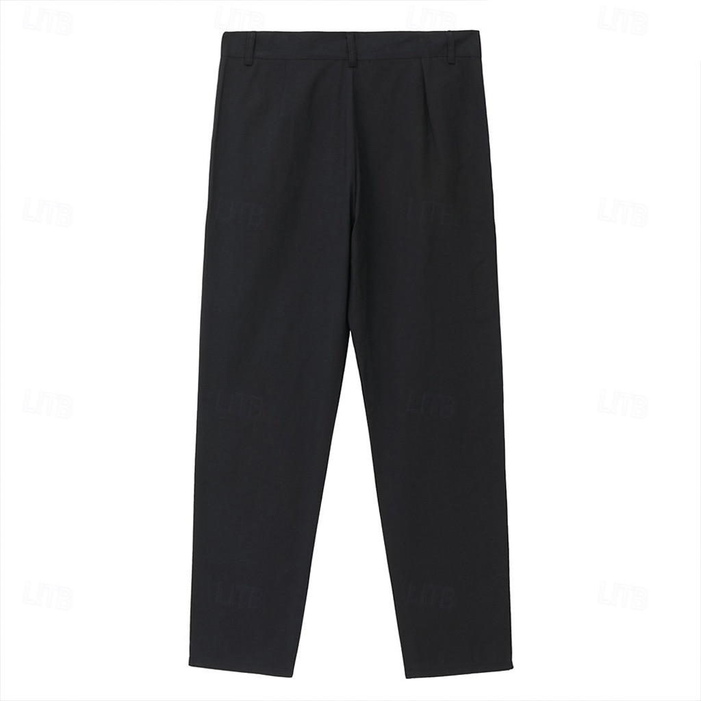 Men's Trousers Chinos Summer Pants Casual Pants Zipper Plain Comfort Breathable Full Length Casual Daily Holiday Fashion Basic Black Khaki Micro-elastic 2025 - $25.99 –P3