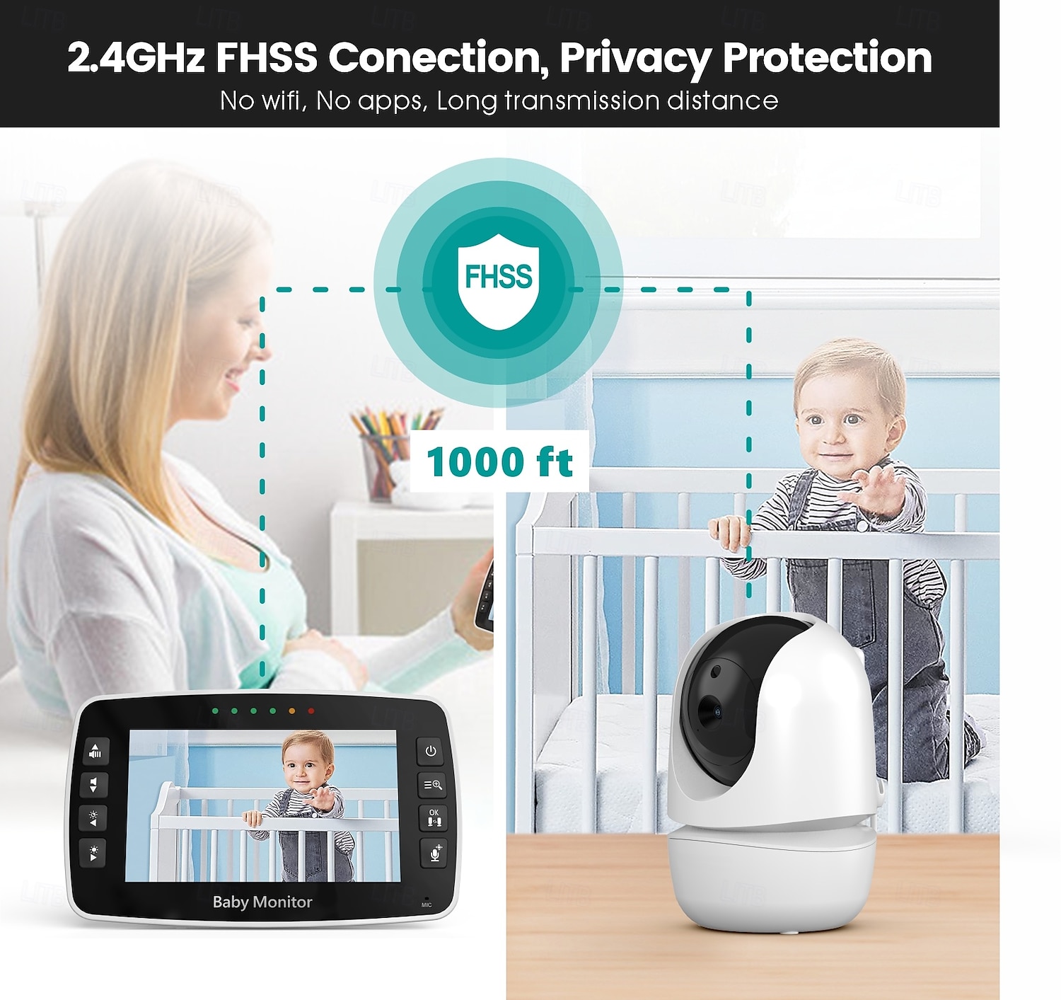 4.3 Inch Video Baby Monitor With Camera PTZ Zoom Babyphone Cam Security Protection Surveillance Cameras 2025 - $119.99 –P4