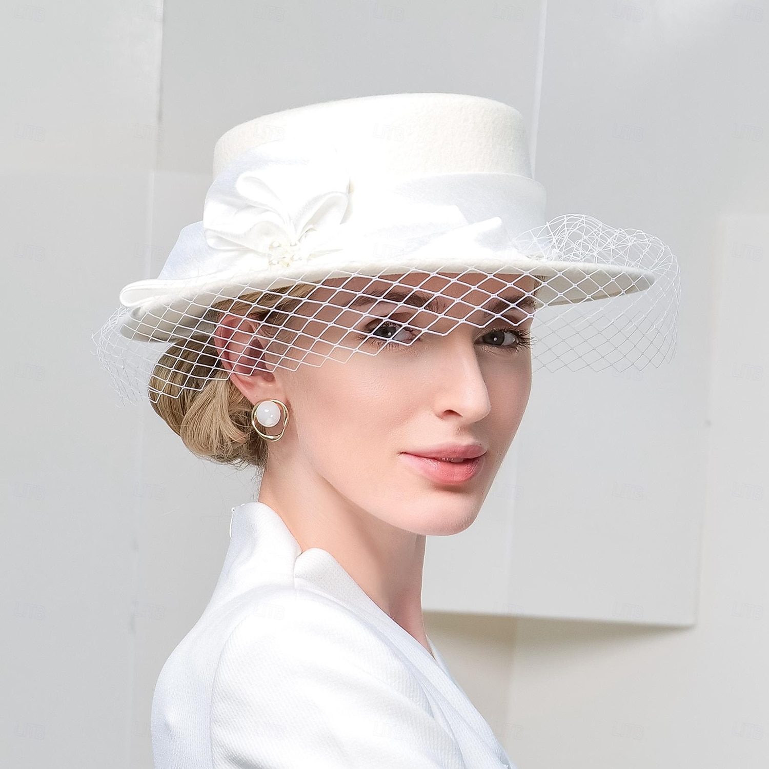 Hatter 100% Ull Bowlerhatter Solhatt Bryllup Aftenselskap Elegant Bryllup Med Kasket Tvinning Hodeplagg Hodeplagg 2025 - $50.99 –P6