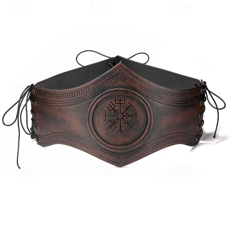 Punk y gótico Medieval Renacimiento Cinturón Vikingo Hombre Mujer Unisexo Vikingo Víspera de Todos los Santos Carnaval Mascarada Feria del Renacimiento LARP Feria Ren Adulto Cinturón Todas las 2025 - $29.99 –P4
