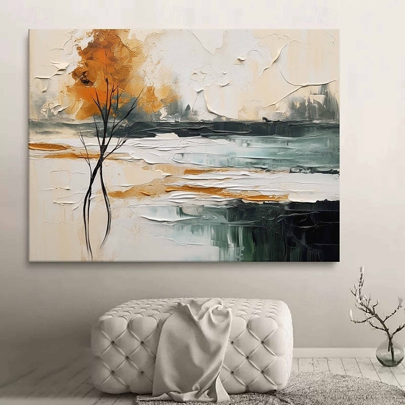 großes abstraktes graues Gemälde handgemachtes abstraktes Ölgemälde handgemalt beige Gemälde handgemachtes Wabi Sabi Kunstwerk Ölgemälde strukturiertes Ölgemälde beige Ölgemälde modernes Dekor 2025 - $125.99 –P5