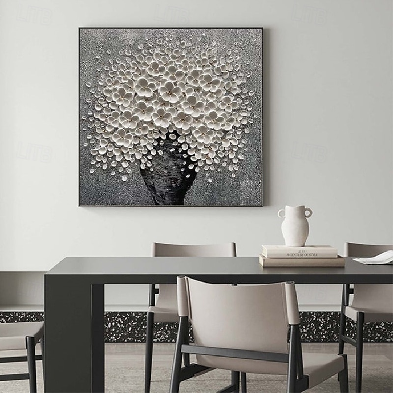 peinture à l'huile abstraite peinte à la main sur une fleur, peinture à l'huile abstraite faite à la main sur un arbre en fleurs, arbre coloré en fleurs sur toile, œuvre d'art florale faite à la main, de 2025 ? $116.99 –P2