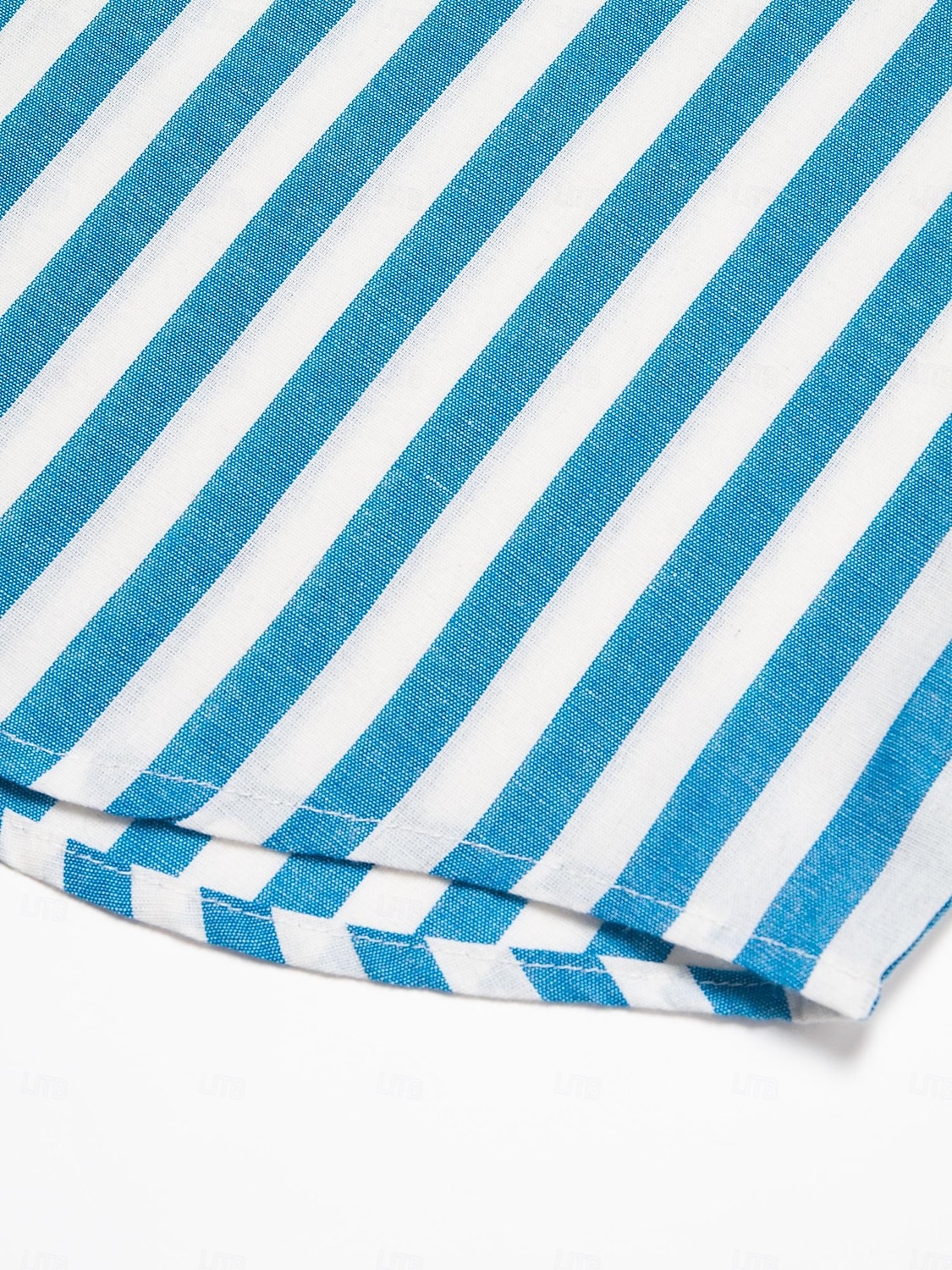 Per uomo Camicia camicia di lino Camicia estiva Camicia da spiaggia Camicia hawaiana A strisce Da mare Strada Blu Manica corta Con colletto Primavera estate Abbigliamento Tasche del 2025 a $22.99 –P6