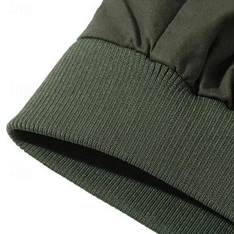 Herren Einsatzjacke übergangsjacke Ausgehen Tasche Ganzjahres Einfach Klassisch Revers Regulär Schwarz Khaki Armeegrün Jacken 2025 - $57.99 –P10