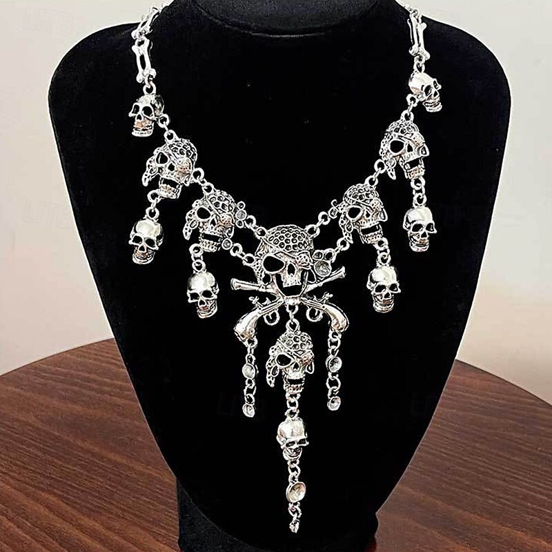 Gargantilhas cromada Mulheres Punk Moda Personalizada Geométrico Forma Geométrica Colar Para Festa dia das Bruxas Bandagem de 2025 por $16.99 –P4