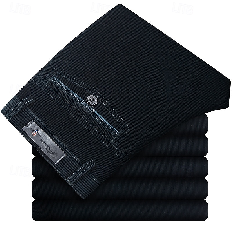 Per uomo pantaloni della tuta Pantaloni di velluto a coste Pantaloni Pantaloni da completo Tasche Liscio Comfort Traspirante Esterno Giornaliero Per uscire Di tendenza Informale Nero Rosso del 2026 a $24.99 –P3