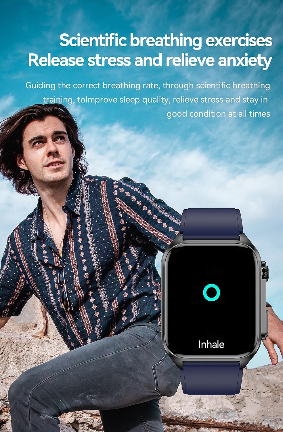TK12 Smart Watch 1.96 inch Smartwatch Fitness Running Watch Bluetooth ECG+PPG Pedometer Call Reminder Compatible with Smartphone Women Men Long Standby Hands-Free Calls Waterproof IP 67 46mm Watch 2025 - $69.99 –P11