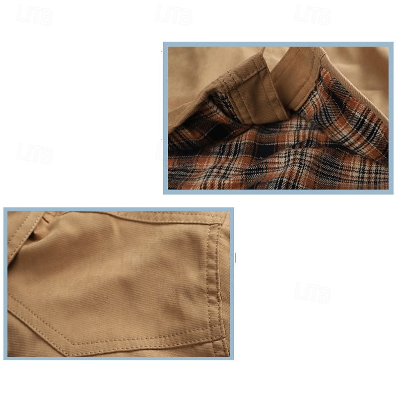 Per uomo Giacca da camionista Giacca pratica Giacca cargo Giornaliero Da mare Tenere al caldo Tasche Autunno inverno Liscio Di tendenza Classico Bavero Standard Nero Blu Marrone Verde Cachi Giacca del 2026 a $57.99 –P16