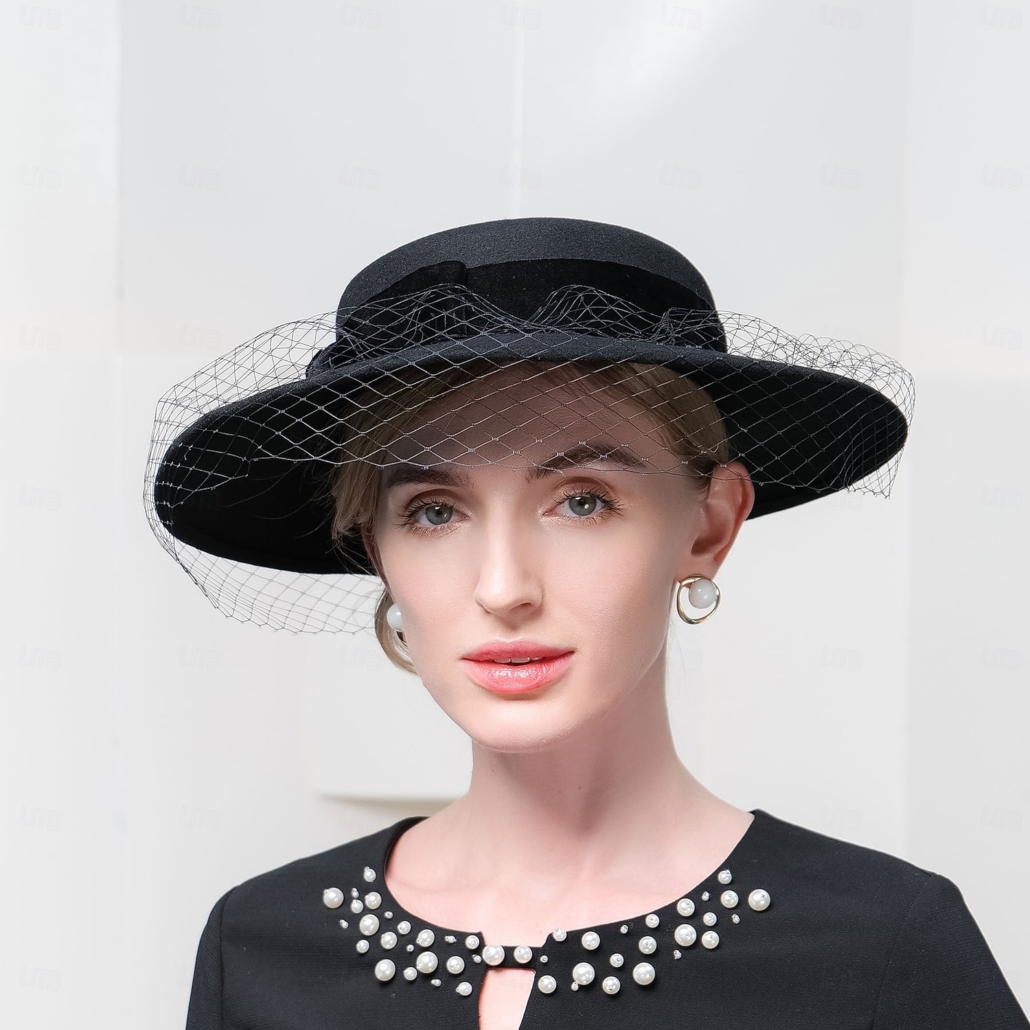 Hats 100% Wool Bowler / Cloche Hat Fedora Hat Holiday Tea Party Elegant Wedding With Face Veil Headpiece Headwear 2026 - $57.99 –P4