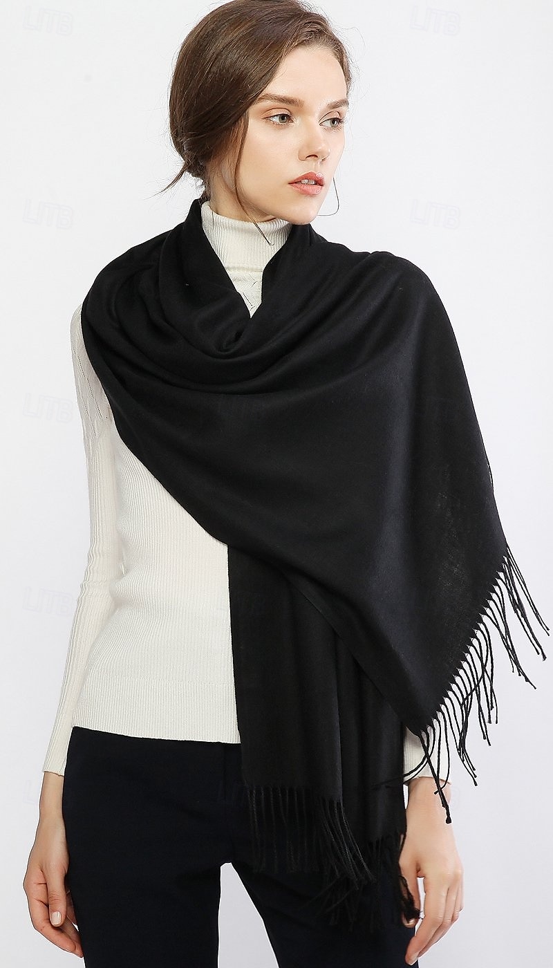 kvinners skjerf pashmina sjal og omslag til kveldskjole brudepike bryllup brude vinter varme lange store skjerf 2025 - $24.99 –P8