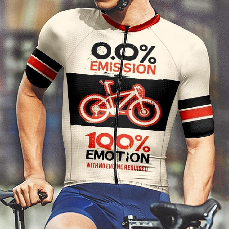 Men's Cycling Jersey Letter & Number Short Sleeve Bike Tee Tshirt Jersey with 3 Rear Pockets Mountain Bike MTB Quick Dry Anatomic Design Wicking Breathable Sports Khaki Clothing Apparel 2026 - $30.99 –P7