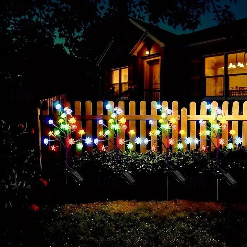 luci solari da giardino esterne 20 led luci decorative solari a forma di loto 8 modalità di illuminazione luci solari impermeabili per esterni luci solari da giardino per prato (colorate) 1/2 pezzi del 2025 a $24.99 –P5