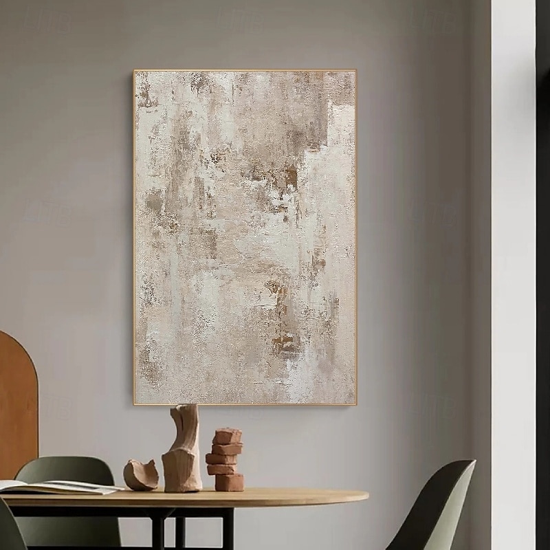 abstrakt oljemålning handmålad beige brun och grön målning handgjord brun wabi sabi konstverk oljemålning handmålad texturerad oljemålning beige oljemålning abstrakt canvaskonst modern inredning 2025 - $108.99 –P3