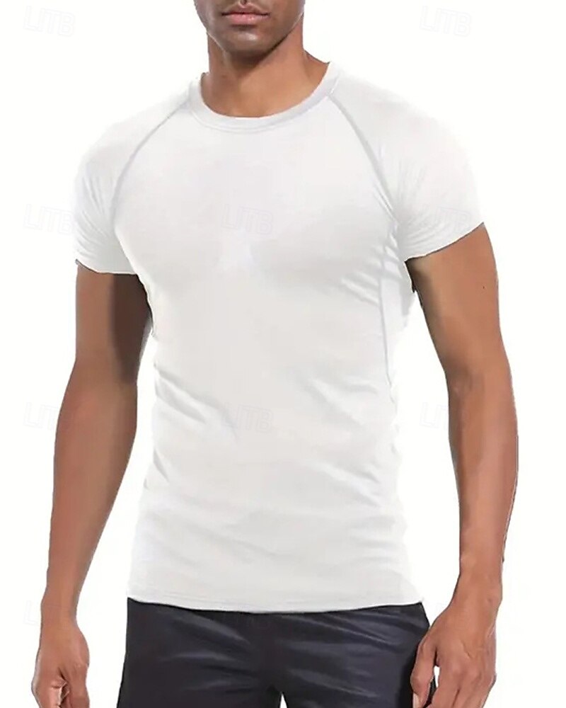 Per uomo Maglia a compressione Maglia atletica Maglietta da Palestra Maglietta Fitness Manica Corta Maglietta Casuale Athleisure Grafico Asciugatura Rapida Alta elasticità Compressione Traspirante del 2025 a $15.49 –P11