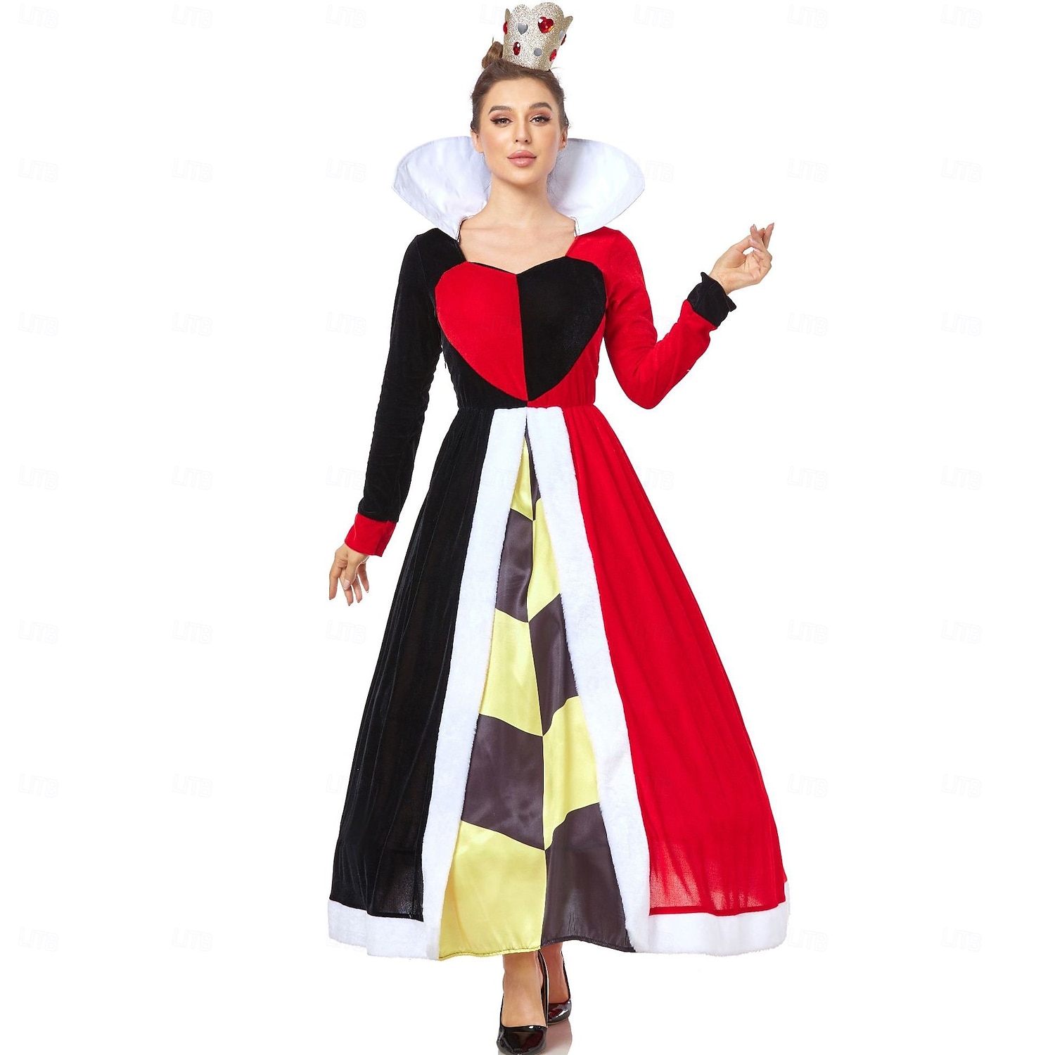Alice in Wonderland Satu herttakuningatar Punainen kuningatar Myrkky Mekot Cosplay Elokuva-cosplay for Naisten Aikuiset Karnevaali Naamiaiset Suoritus Juhla 2025 - $80.99 –P4